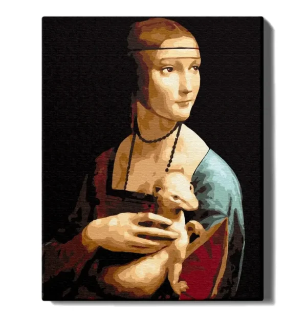 maalimine numbrite jargi daam roosikrantsiga. l. da vinci maalihobi