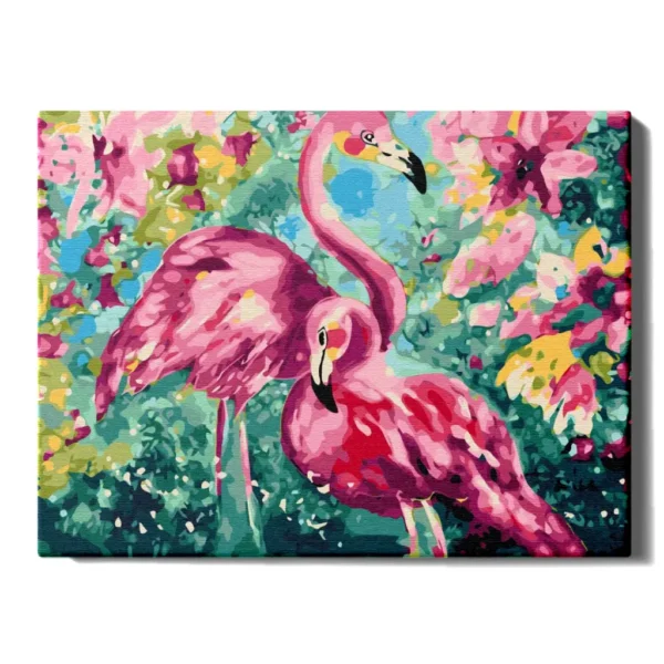 maalimine numbrite jargi flamingode paar maalihobi