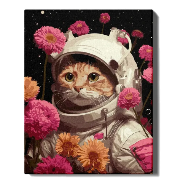 maalimine numbrite jargi kass astronaut maalihobi