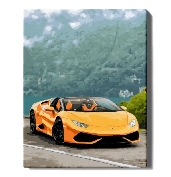 maalimine numbrite jargi kollane lamborghini maalihobi
