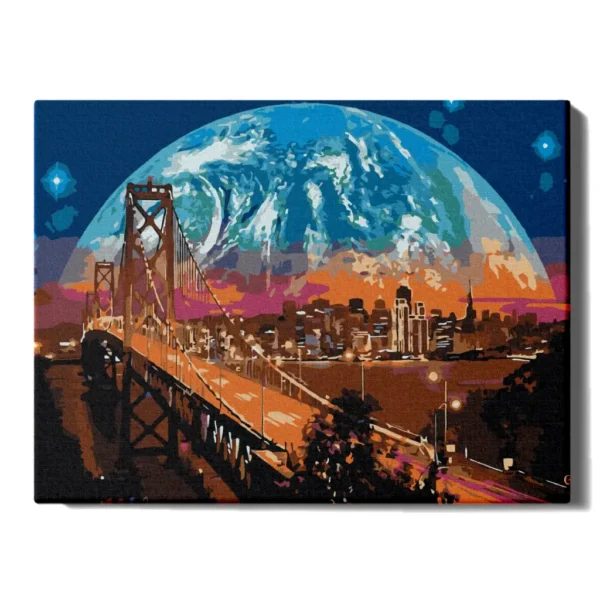 maalimine numbrite jargi kuu san francisco kohal maalihobi
