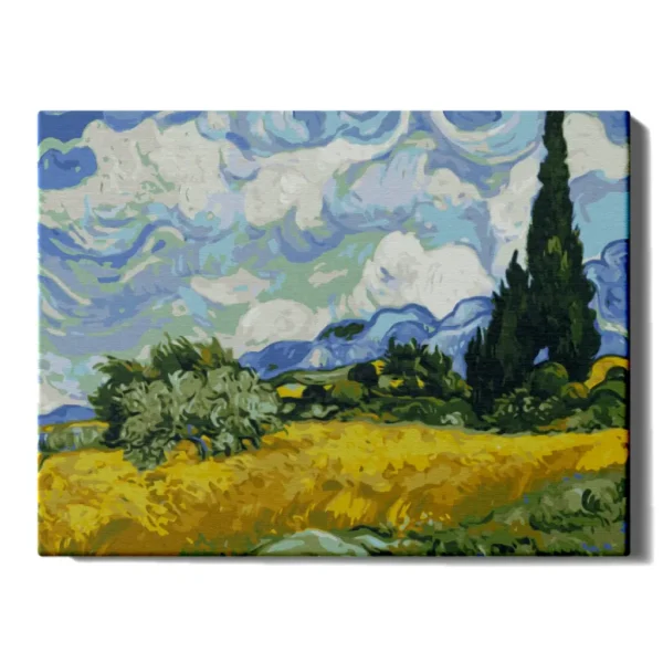 maalimine numbrite jargi roheline nisupold. van gogh maalihobi