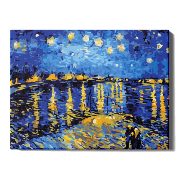 maalimine numbrite jargi tahistaevas rhonei kohal. van gogh maalihobi